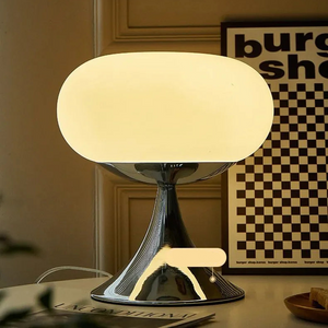 Antieke Appel Tafellamp  Glazen Bureau Lamp met E27 Halogeen & Draaiknop