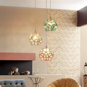 Elegante Bloemvormige Hanglamp – Petal-Style Glazen Kroonluchter