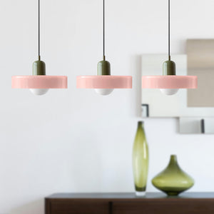 TrioGlow Hanglamp – Stijlvolle Drie Gekleurde Glazen Kappen voor Moderne Verlichting