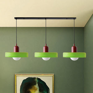 TrioGlow Hanglamp – Stijlvolle Drie Gekleurde Glazen Kappen voor Moderne Verlichting