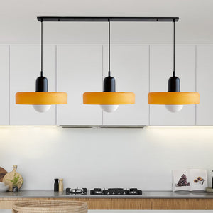 TrioGlow Hanglamp – Stijlvolle Drie Gekleurde Glazen Kappen voor Moderne Verlichting