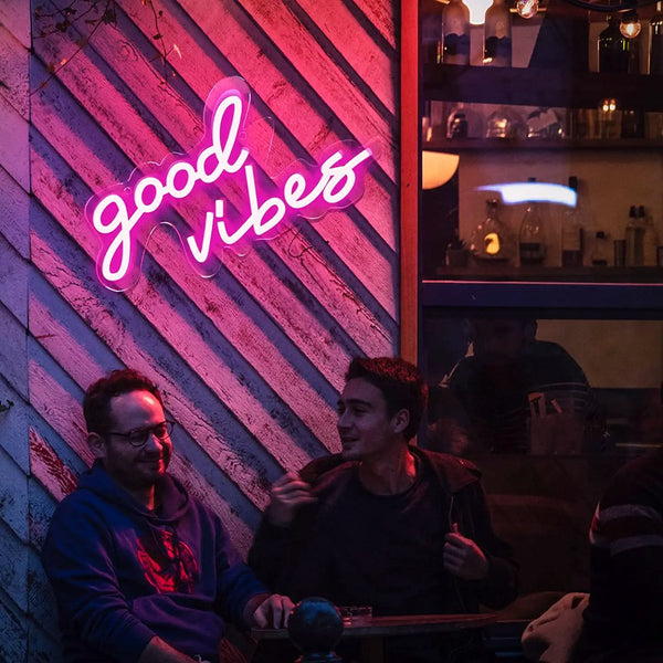 Neon Lamp Good Vibes – LED Neon Sign voor Woonkamer & Slaapkamer