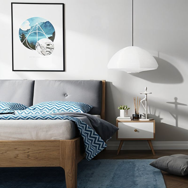 Moderne Washi Papieren Hanglamp – Minimalistische Japanse Plafondlamp