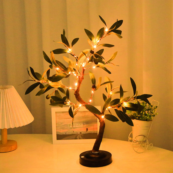 Boomvormige LED Tafellamp – Warm Wit Decoratief Licht voor een Gezellige Sfeer