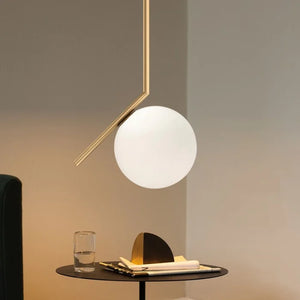 Moderne Glazen Hanglamp met Glazen Bol – Elegante Plafondlamp