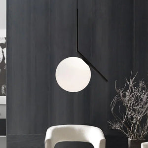 Moderne Glazen Hanglamp met Glazen Bol – Elegante Plafondlamp