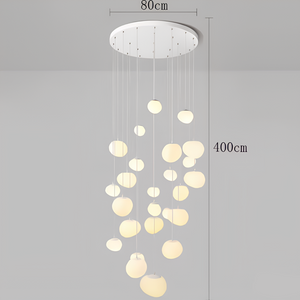 Orialys Moderne Kroonluchter – Grote Gouden LED Hanglamp voor Woonkamer & Trapgat