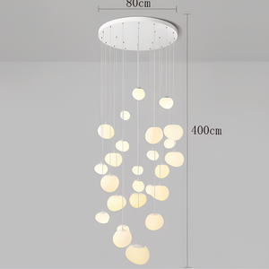 Orialys Moderne Kroonluchter – Grote Gouden LED Hanglamp voor Woonkamer & Trapgat