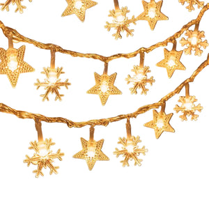 LED kerstverlichting sterren & bellen – 3 meter warm wit TwinkleStar lichtsnoer