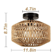 Boho Plafondlamp – Hanger van Natuurlijke Vezels voor een Warme & Gezellige Sfeer