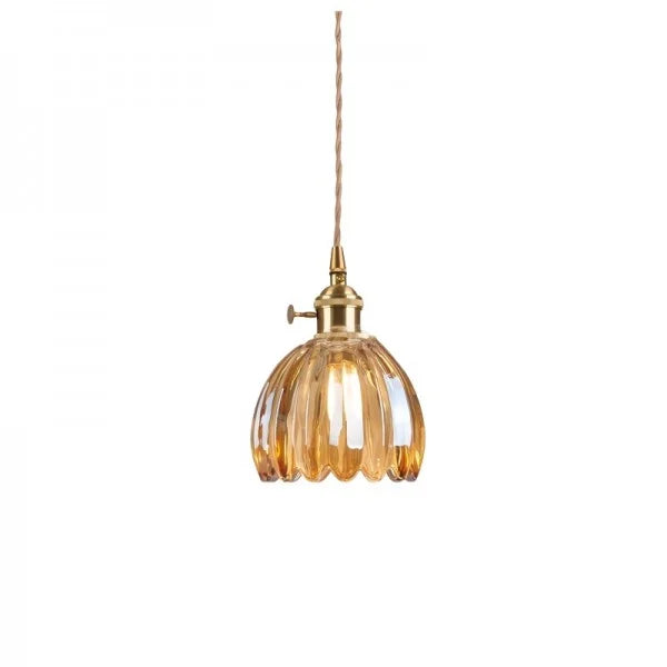 Elegante Bloesem Hanglamp – Bloemenvormige Glazen Plafondlamp voor Gezellige Interieurs