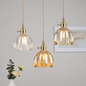 Elegante Bloesem Hanglamp – Bloemenvormige Glazen Plafondlamp voor Gezellige Interieurs