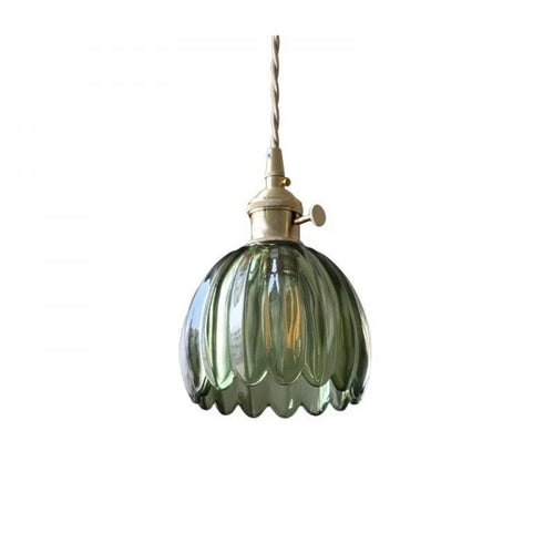 Elegante Bloesem Hanglamp – Bloemenvormige Glazen Plafondlamp voor Gezellige Interieurs