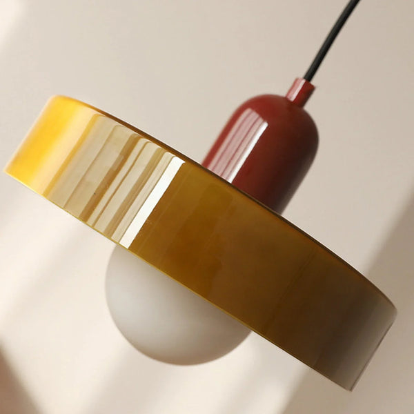 Bauhaus Hanglamp van Gekleurd Glas | Moderne Artistieke Pendellamp voor Thuis
