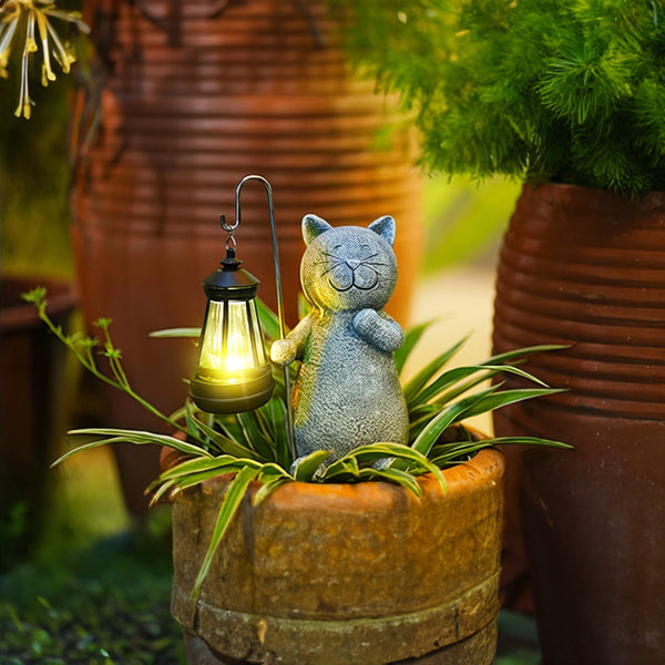 Gezellige Gouden Kat LED Lamp – Elegante Sfeerverlichting voor Huisdecoratie