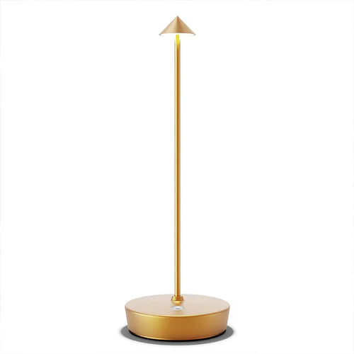 LumisBogen Draadloze LED Tafellamp – Minimalistische Woonverlichting, Oplaadbaar, Touch Bediening, Zwart & Goud