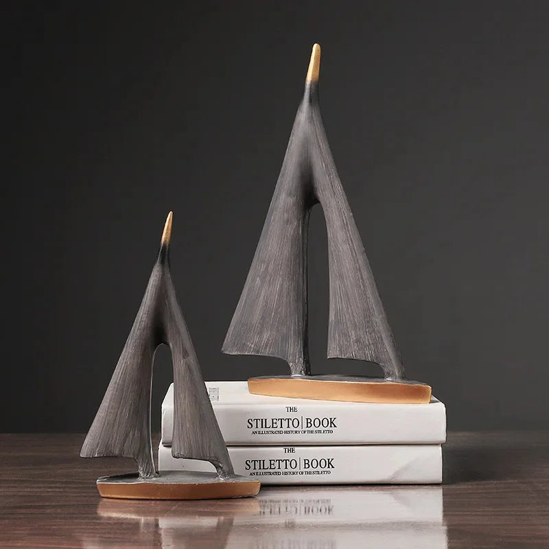 Minimalistisch Decoratief Zeilbootje Nautische Woondecoratie