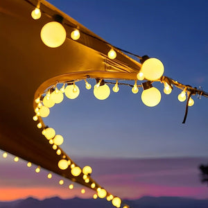 Solar LED Kerstverlichting Buiten – 6 m Waterdichte Lichtsnoer, Warmwit voor Tuin & Terras