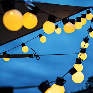 Solar LED Kerstverlichting Buiten – 6 m Waterdichte Lichtsnoer, Warmwit voor Tuin & Terras