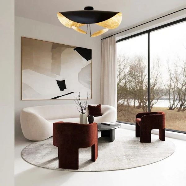 Minimalistische Gebogen Artistieke Hanglamp – Moderne Plafondverlichting