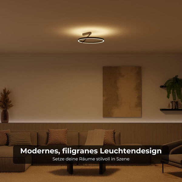 Moderne Plafondlamp met Up & Down Verlichting Warm Wit 2700K