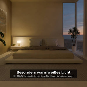 Lyra Tafellamp Elegante Travertin Voet & Handgeblazen Opal Glas