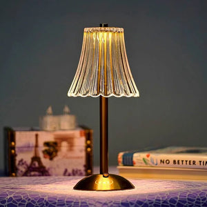 Draadloze Oplaadbare LED Tafellamp – Kristal Afwerking voor Gezellige Sfeer