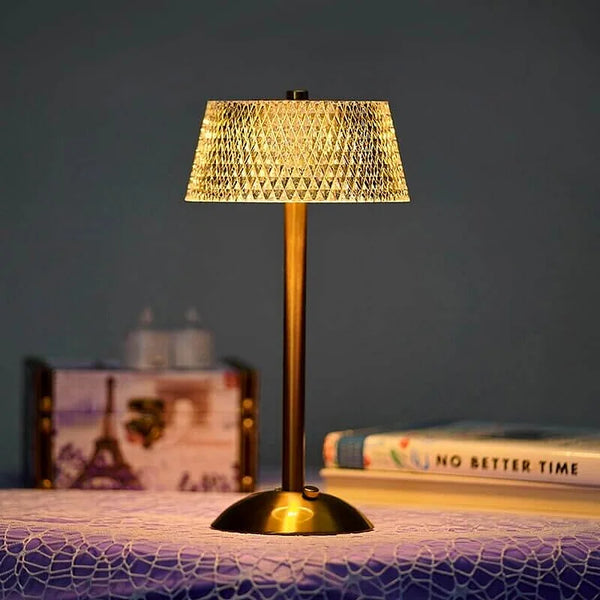 Draadloze Oplaadbare LED Tafellamp – Kristal Afwerking voor Gezellige Sfeer
