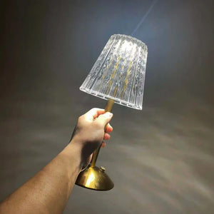 Draadloze Oplaadbare LED Tafellamp – Kristal Afwerking voor Gezellige Sfeer