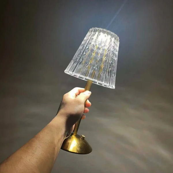 Draadloze Oplaadbare LED Tafellamp – Kristal Afwerking voor Gezellige Sfeer