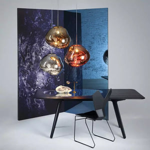 Artistieke Hanglamp met Gesmolten Glas – Moderne Elegante Verlichting