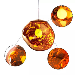 Artistieke Hanglamp met Gesmolten Glas – Moderne Elegante Verlichting