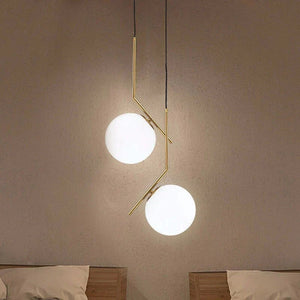 Moderne Glazen Hanglamp met Glazen Bol – Elegante Plafondlamp