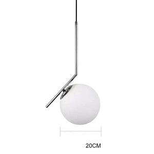 Moderne Glazen Hanglamp met Glazen Bol – Elegante Plafondlamp
