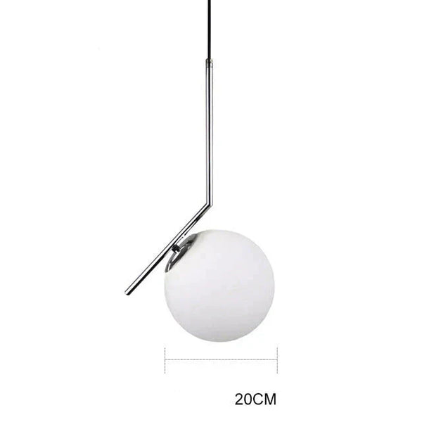 Moderne Glazen Hanglamp met Glazen Bol – Elegante Plafondlamp