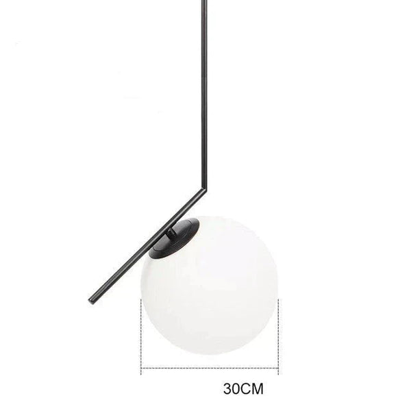 Moderne Glazen Hanglamp met Glazen Bol – Elegante Plafondlamp