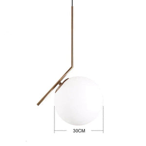 Moderne Glazen Hanglamp met Glazen Bol – Elegante Plafondlamp