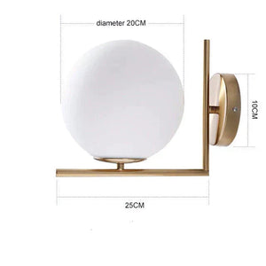Moderne Glazen Hanglamp met Glazen Bol – Elegante Plafondlamp