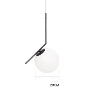 Moderne Glazen Hanglamp met Glazen Bol – Elegante Plafondlamp