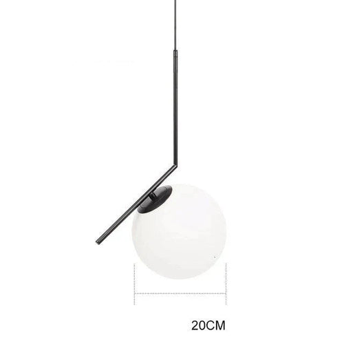 Moderne Glazen Hanglamp met Glazen Bol – Elegante Plafondlamp