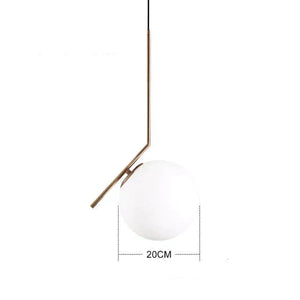 Moderne Glazen Hanglamp met Glazen Bol – Elegante Plafondlamp