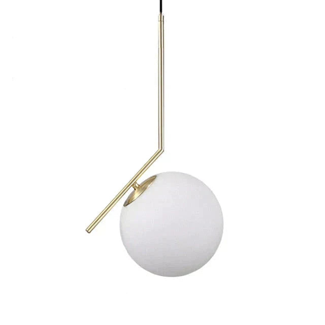 Moderne Glazen Hanglamp met Glazen Bol – Elegante Plafondlamp