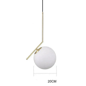 Moderne Glazen Hanglamp met Glazen Bol – Elegante Plafondlamp
