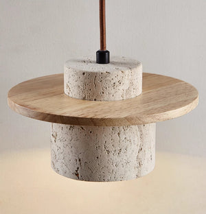 SteinAura Travertijn Hanglamp – Elegante Natuurlijke Verlichting voor Thuis