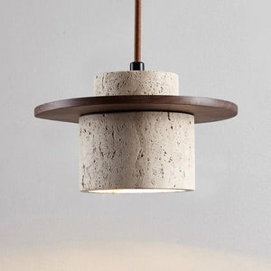 Elegante Travertijn Hanglamp – Natuursteen Pendel voor Moderne Interieurs