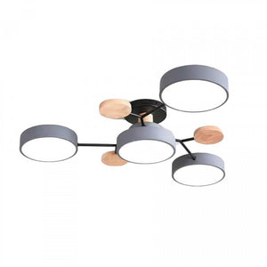 Moderne LED Plafondlamp met Vertakt Ontwerp en Ronde Lichtpanelen
