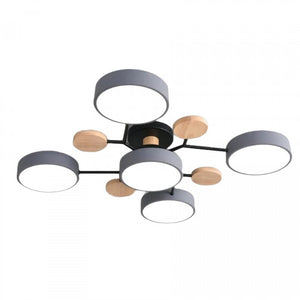 Moderne LED Plafondlamp met Vertakt Ontwerp en Ronde Lichtpanelen