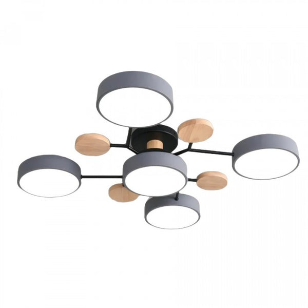 Moderne LED Plafondlamp met Vertakt Ontwerp en Ronde Lichtpanelen