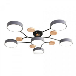 Moderne LED Plafondlamp met Vertakt Ontwerp en Ronde Lichtpanelen