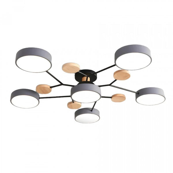 Moderne LED Plafondlamp met Vertakt Ontwerp en Ronde Lichtpanelen